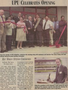 Newspaper cutting: UPU celebrates opening